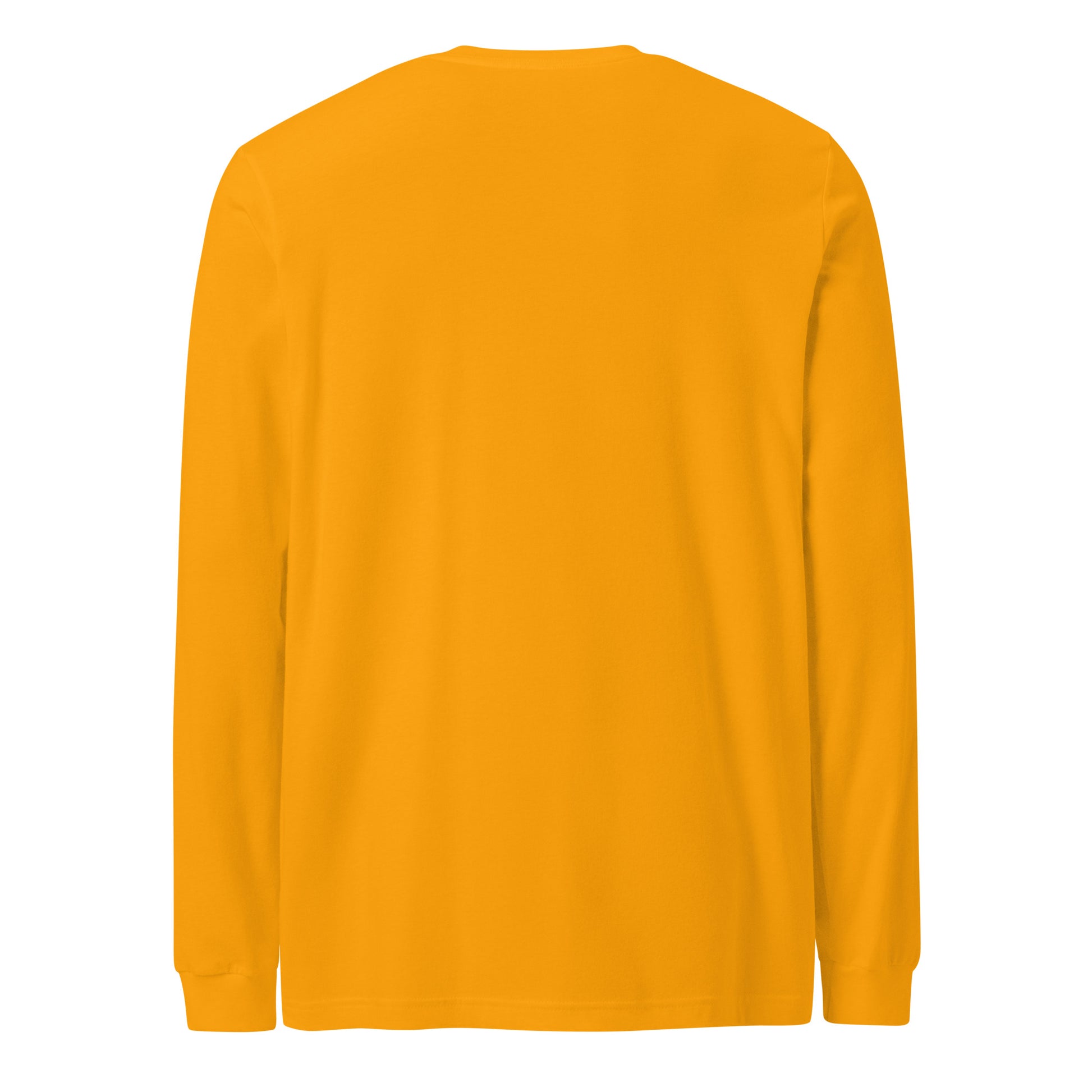 Emotionally Allergic to Small Talk - Sarcastic Long Sleeve Shirt in Sleeve Tee Gold - Back View | Sarcastic Long sleeve | PureSarcasm