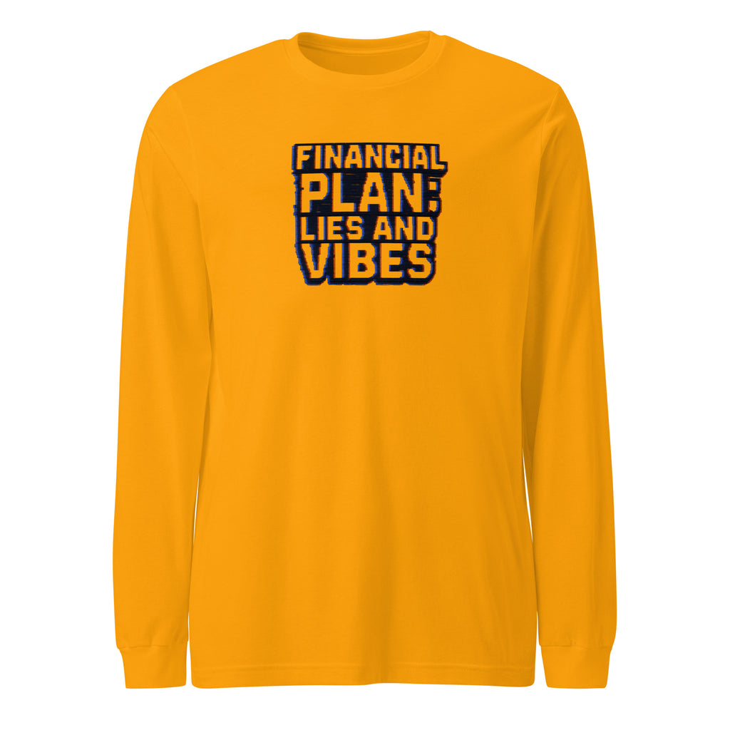 PureSarcasm sarcastic long sleeve shirt - gold, front view