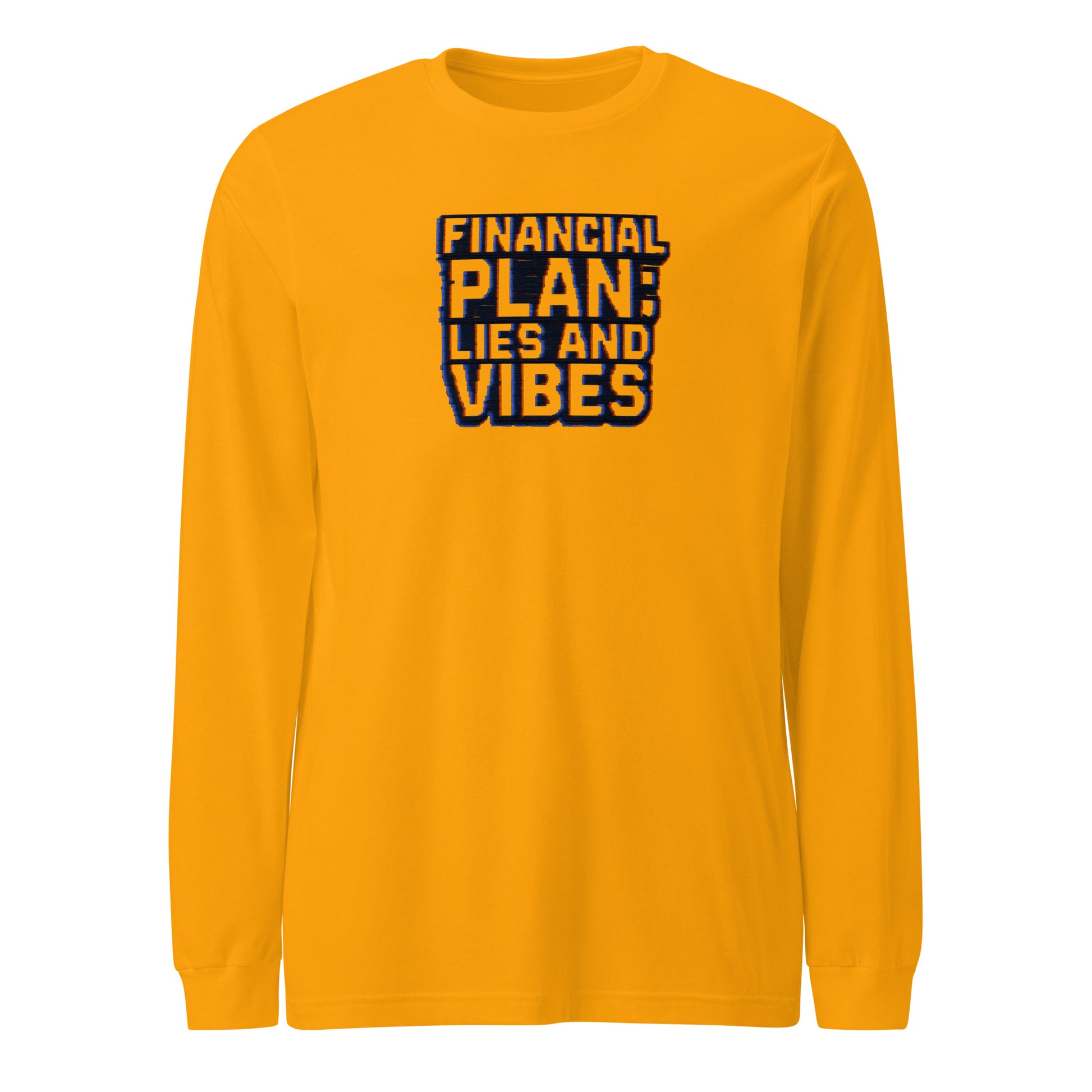 PureSarcasm sarcastic long sleeve shirt - gold, front view