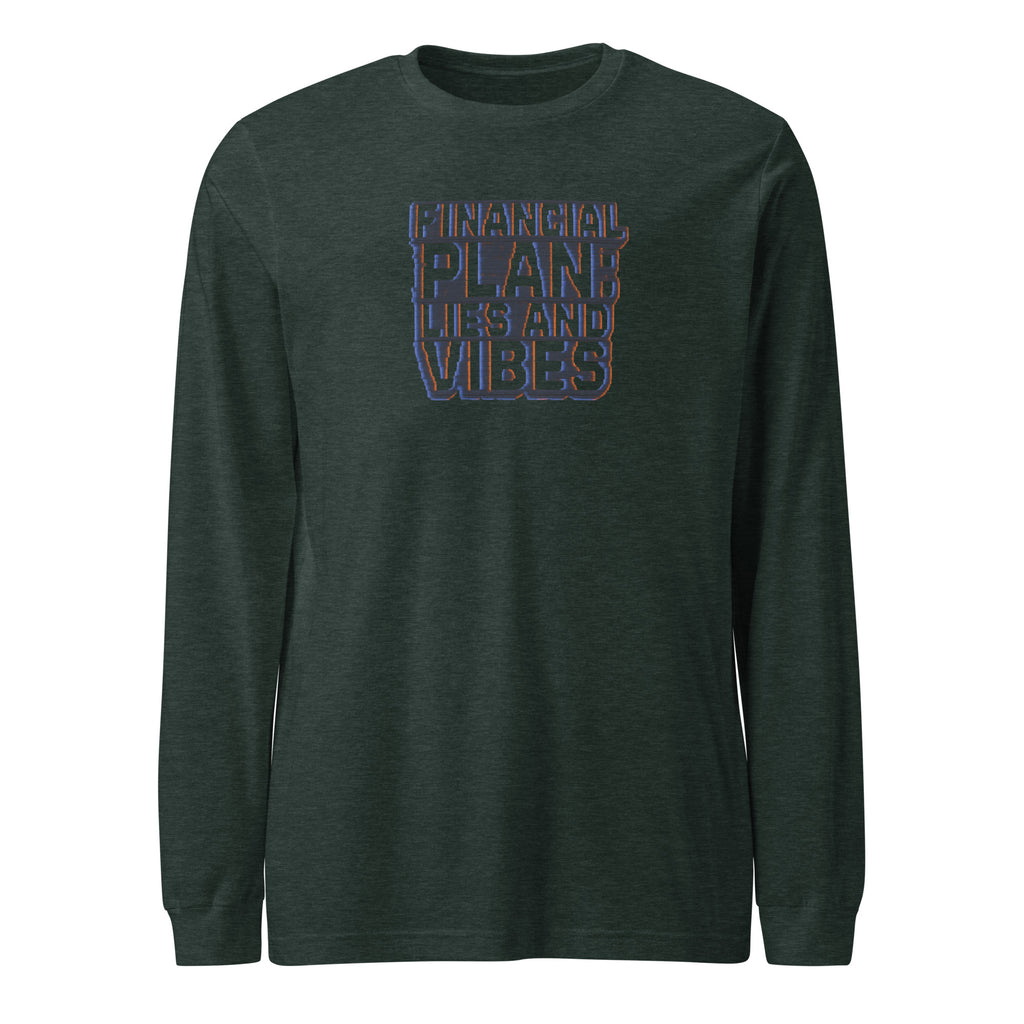 PureSarcasm sarcastic long sleeve shirt - heather forest, front view
