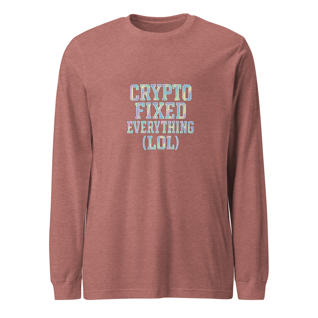 PureSarcasm sarcastic long sleeve shirt - heather mauve, front view