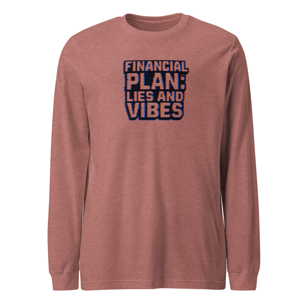 PureSarcasm sarcastic long sleeve shirt - heather mauve, front view