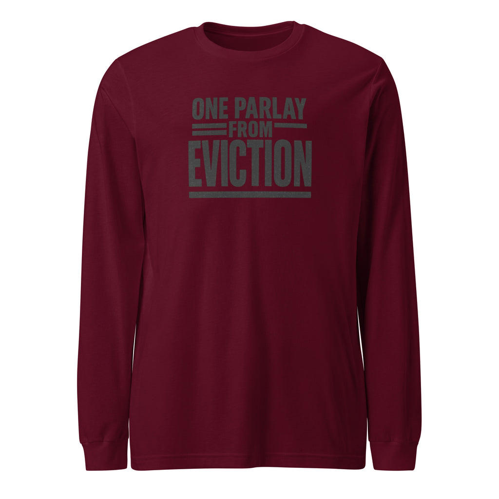 PureSarcasm sarcastic long sleeve shirt - maroon, front view