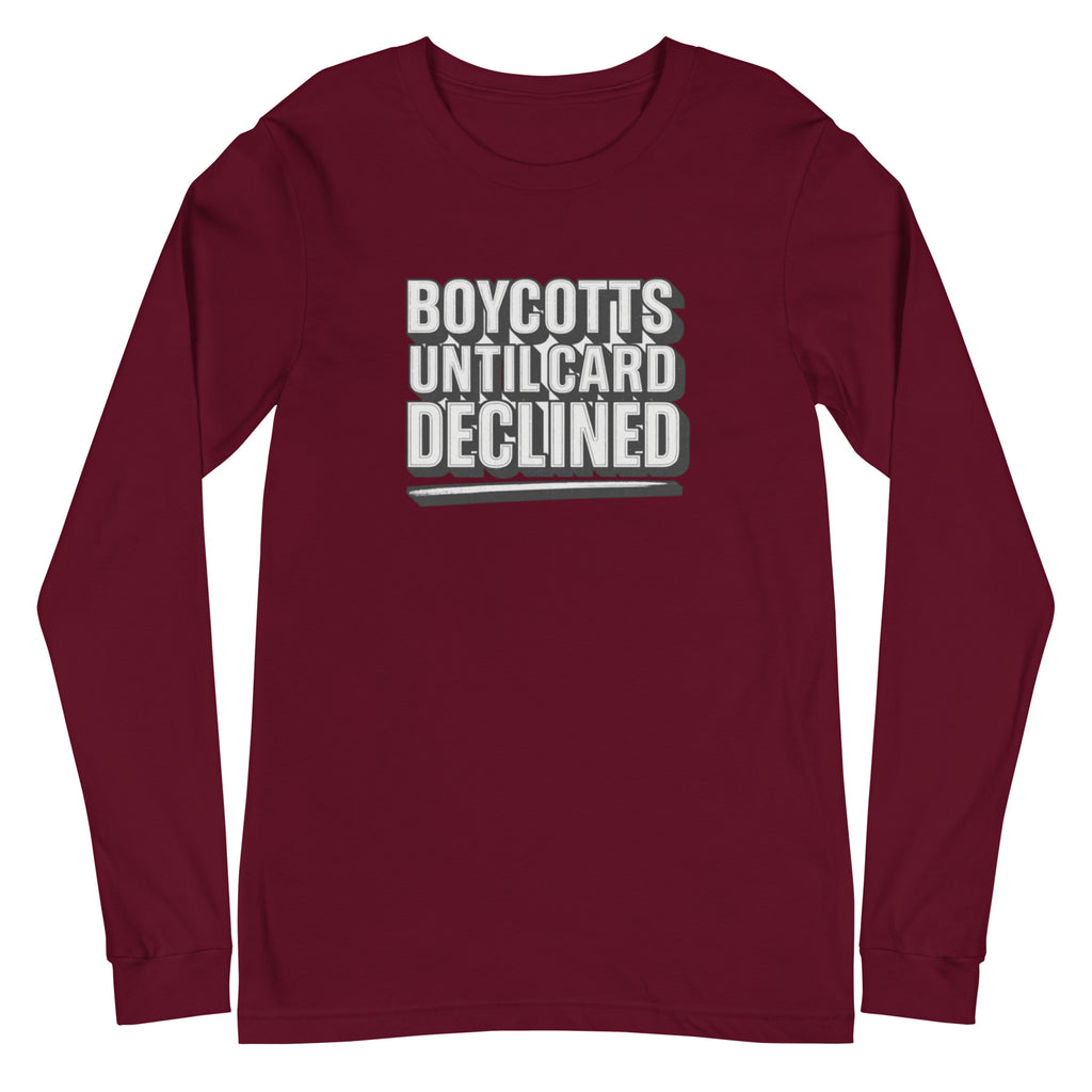 PureSarcasm sarcastic long sleeve shirt - maroon, front view