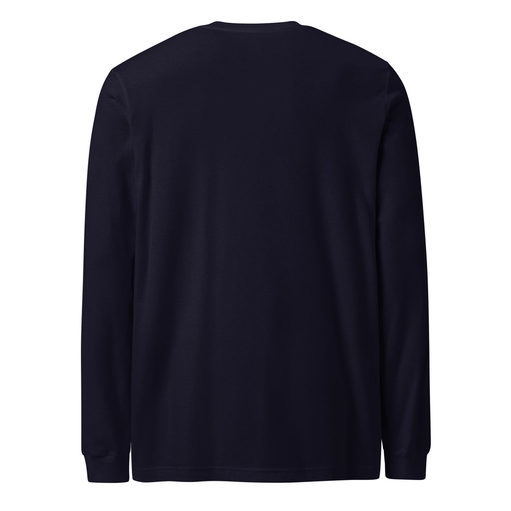 PureSarcasm sarcastic long sleeve shirt - navy, back view