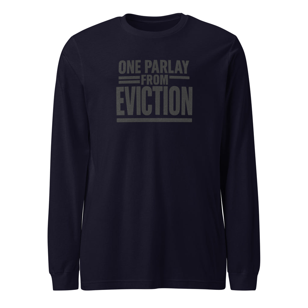 PureSarcasm sarcastic long sleeve shirt - navy, front view