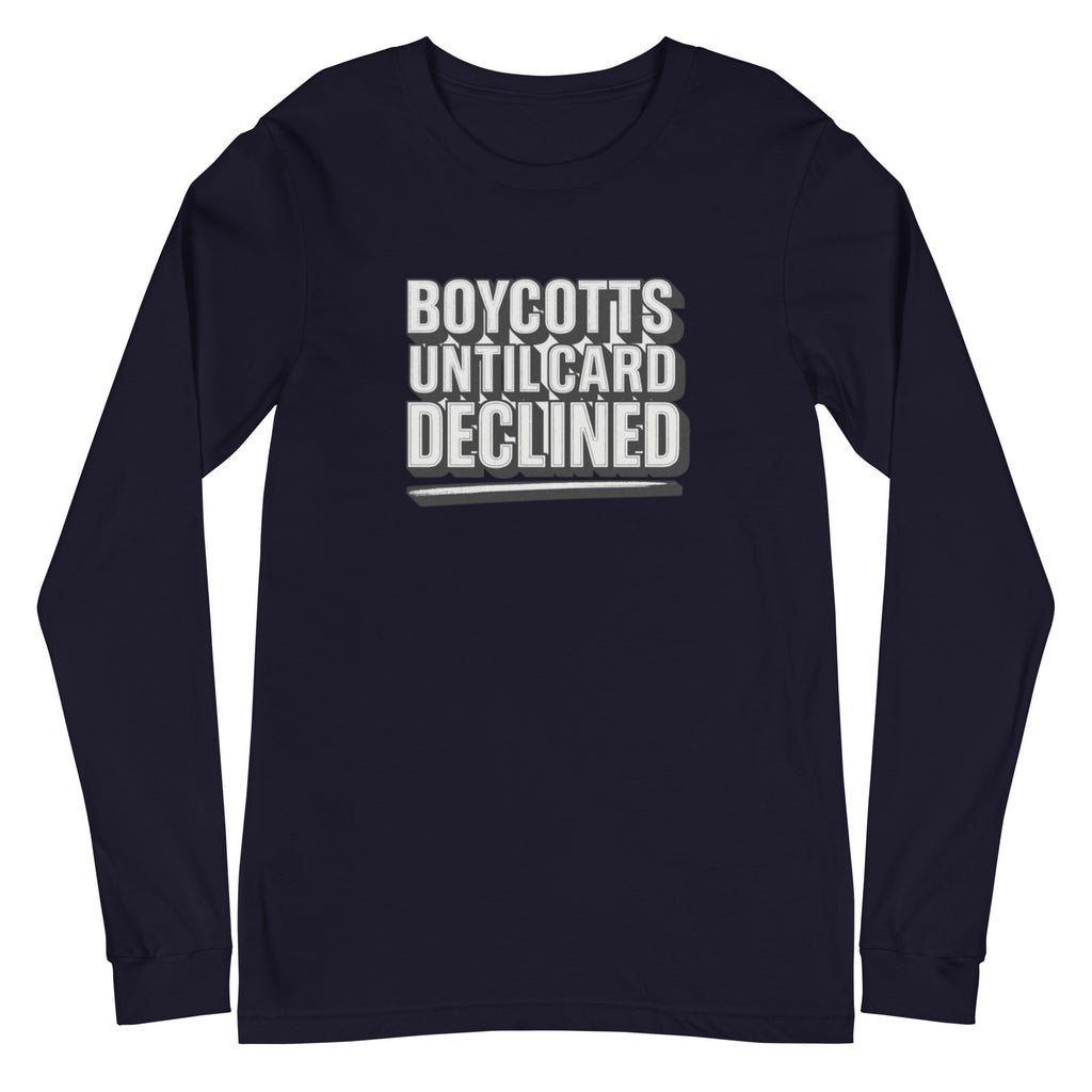 PureSarcasm sarcastic long sleeve shirt - navy, front view