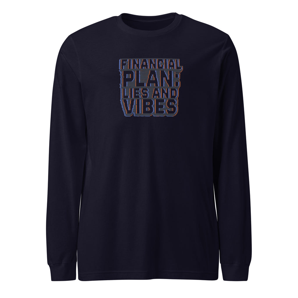 PureSarcasm sarcastic long sleeve shirt - navy, front view