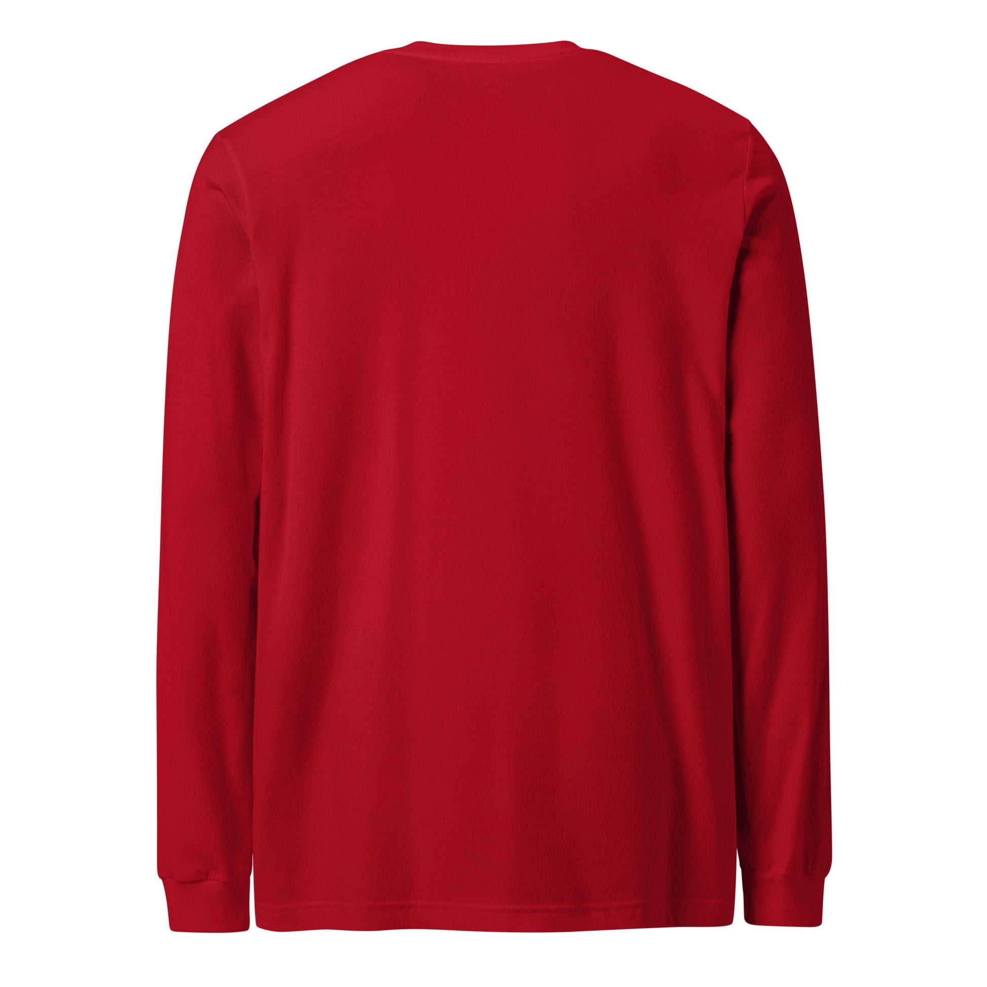 Sorry, Wrong Group Chat sarcastic long sleeve shirt - red, back view