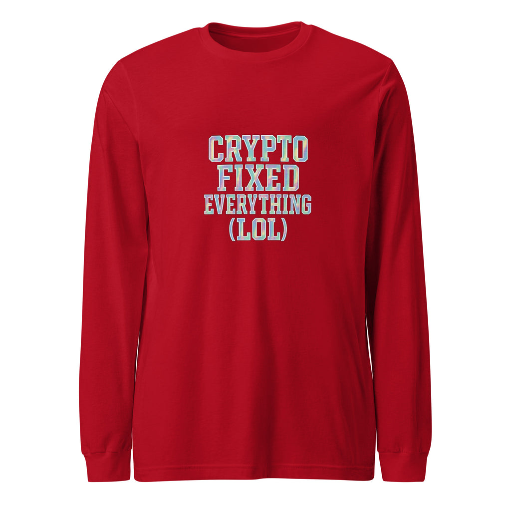 PureSarcasm sarcastic long sleeve shirt - red, front view