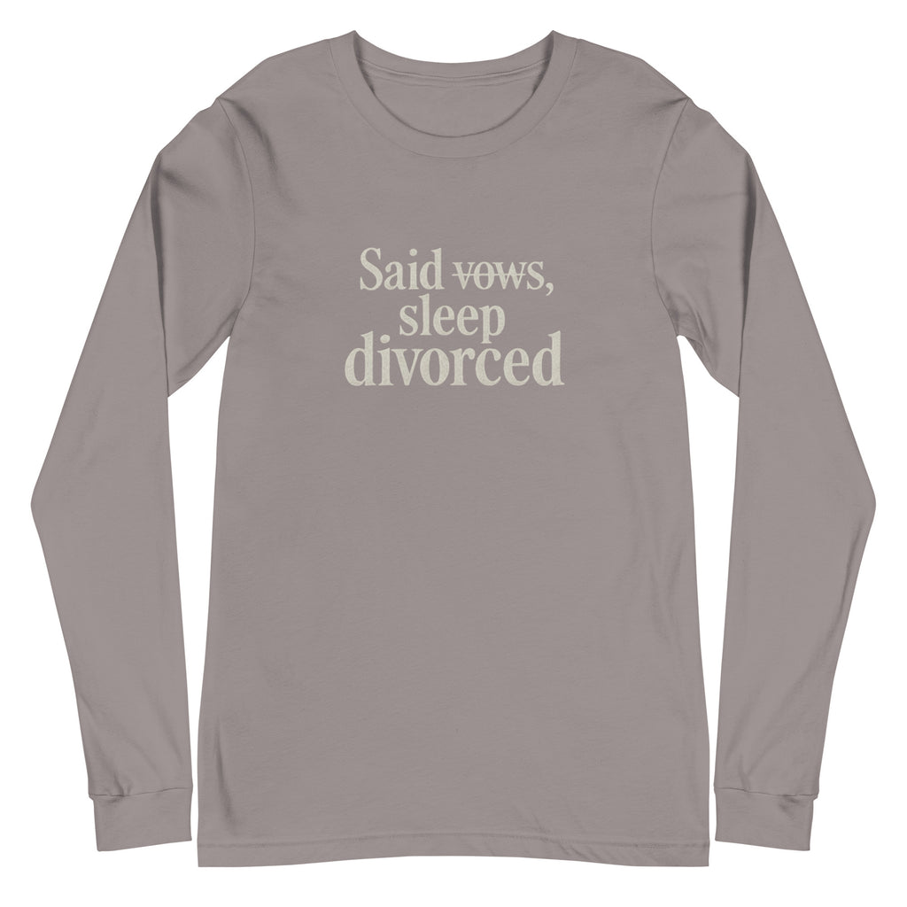PureSarcasm sarcastic long sleeve shirt - storm, front view