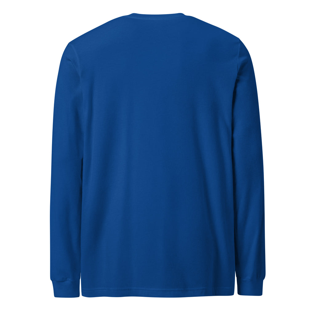 PureSarcasm sarcastic long sleeve shirt - true royal, back view