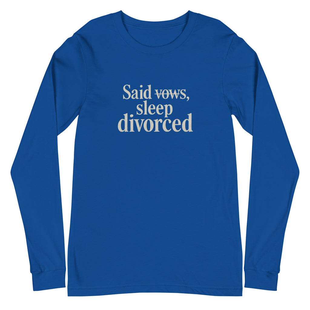 PureSarcasm sarcastic long sleeve shirt - true royal, front view
