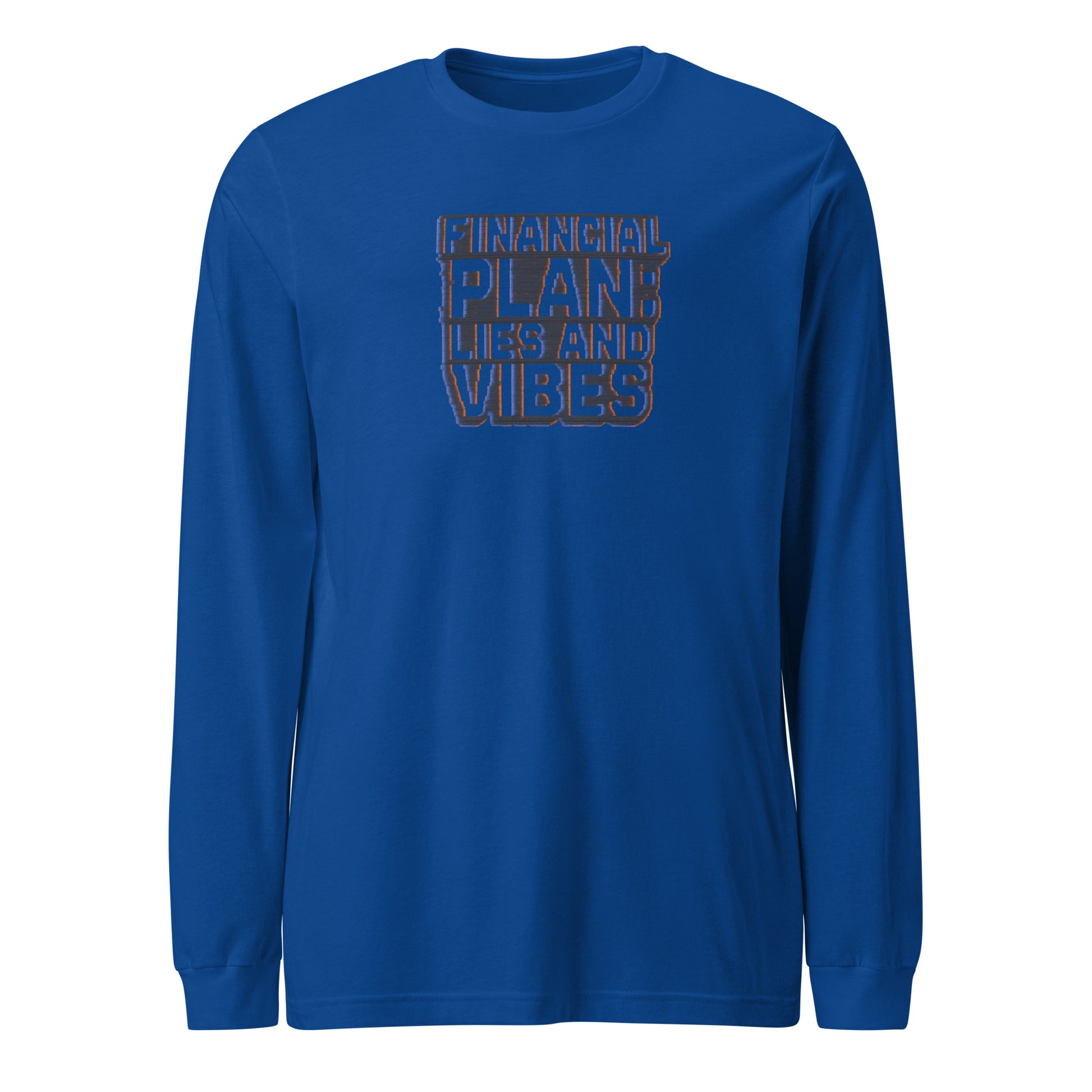 PureSarcasm sarcastic long sleeve shirt - true royal, front view