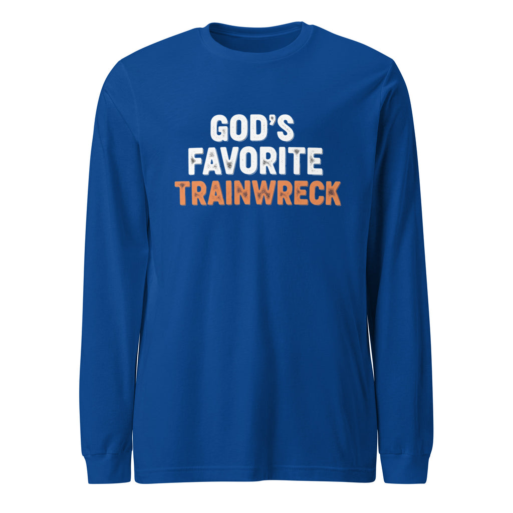 PureSarcasm sarcastic long sleeve shirt - true royal, front view