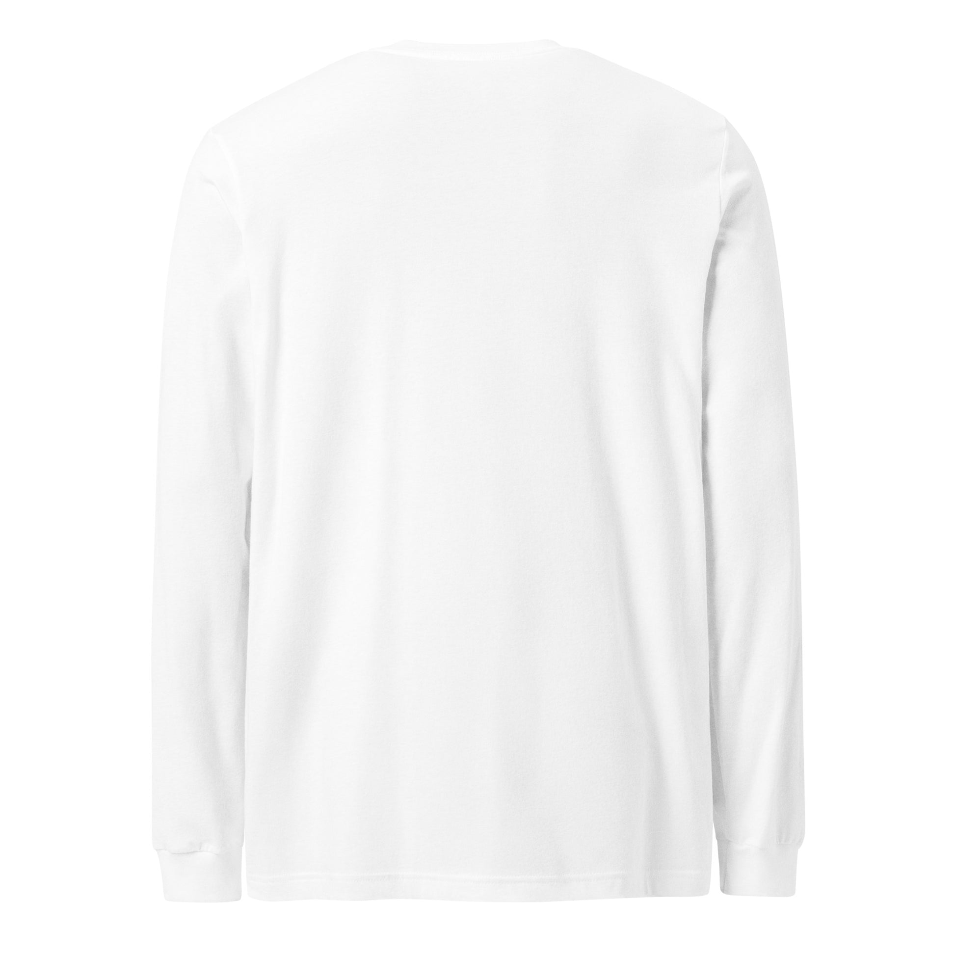 Sorry, Wrong Group Chat sarcastic long sleeve shirt - white, back view
