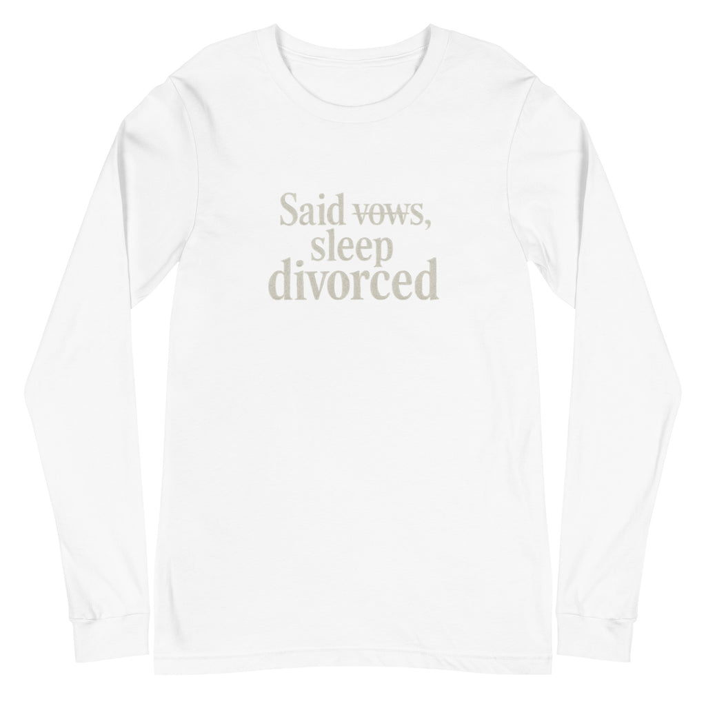PureSarcasm sarcastic long sleeve shirt - white, front view