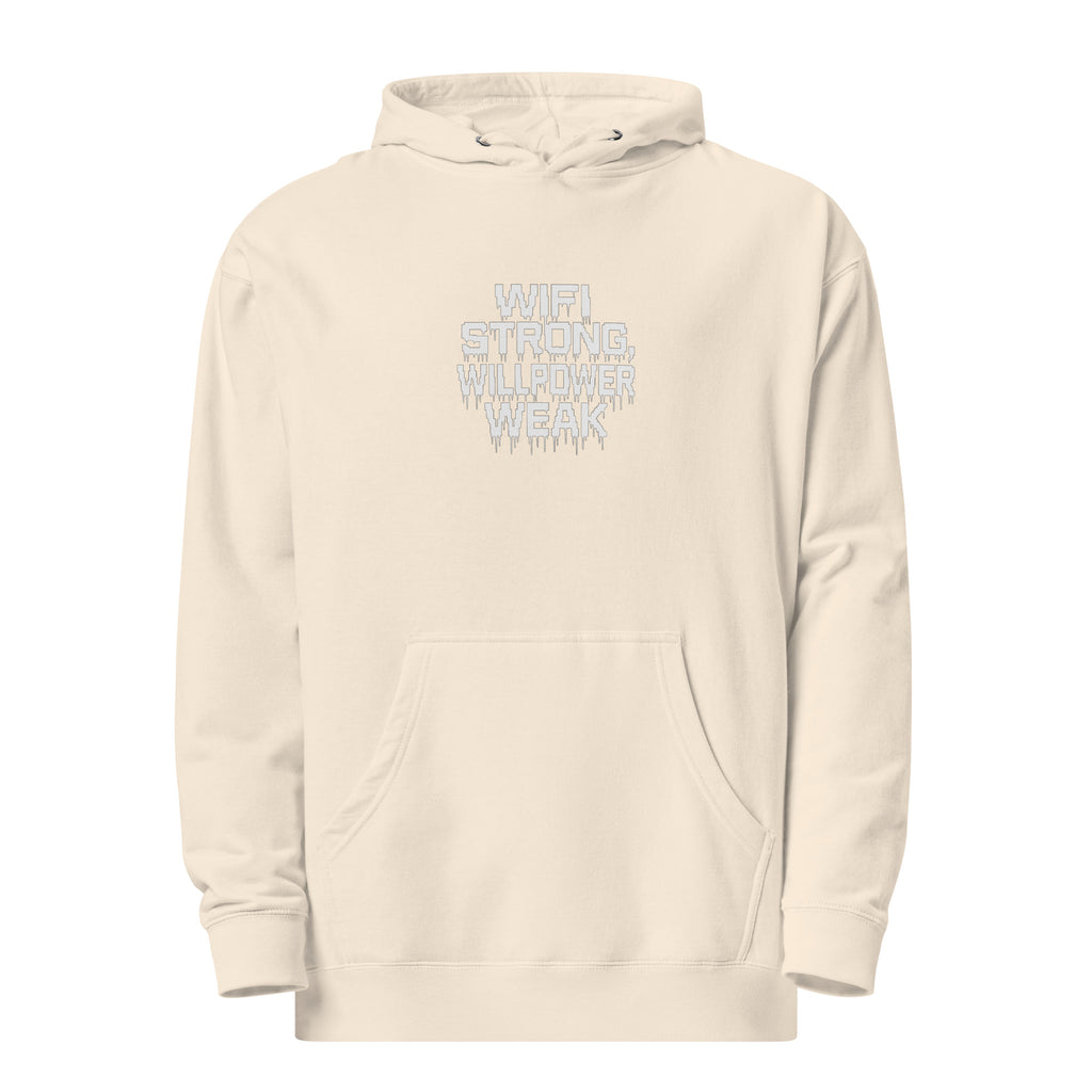 PureSarcasm sarcastic hoodie - midweight bone, front view