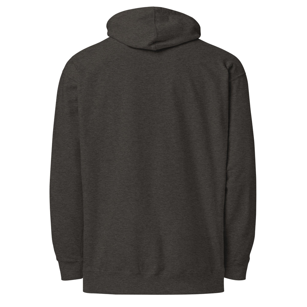 PureSarcasm sarcastic hoodie - charcoal heather, back view