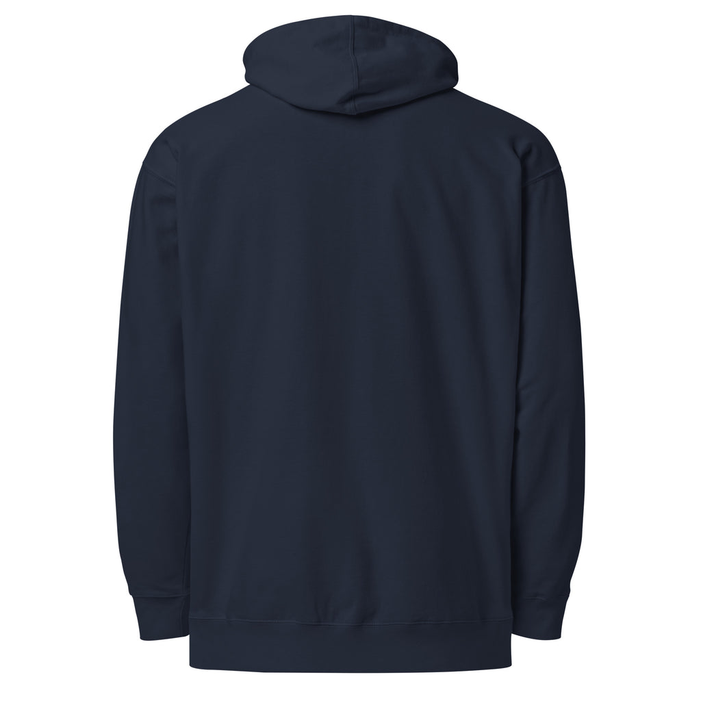 PureSarcasm sarcastic hoodie - classic navy, back view