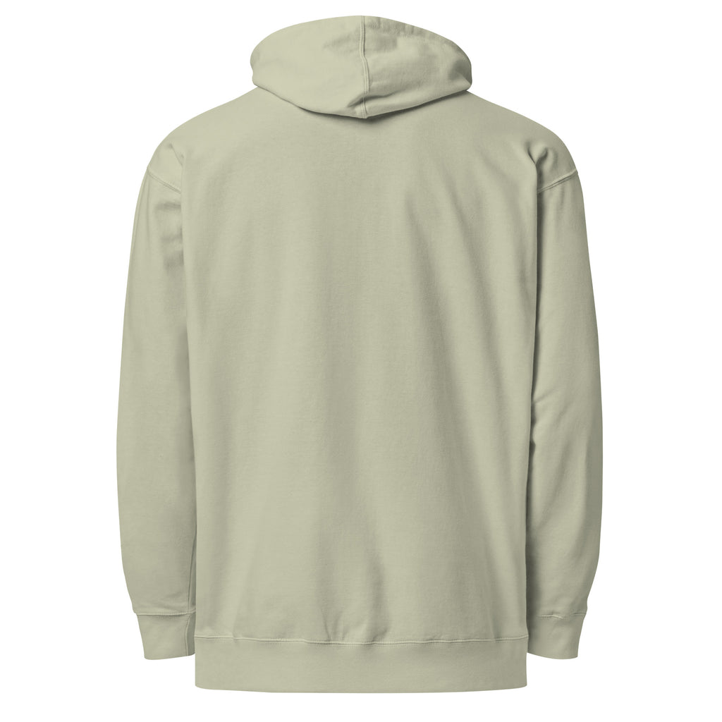PureSarcasm sarcastic hoodie - dusty sage, back view