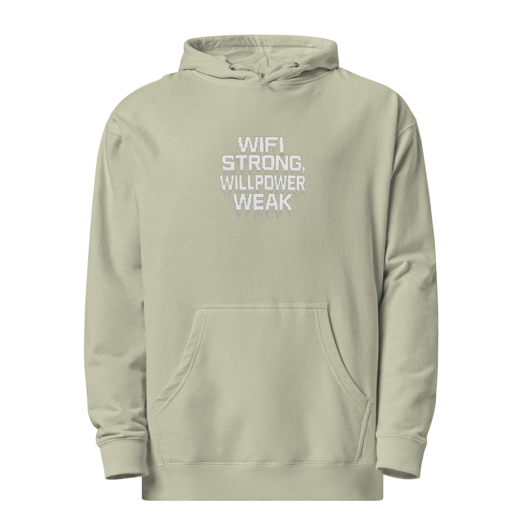 PureSarcasm sarcastic hoodie - dusty sage, front view