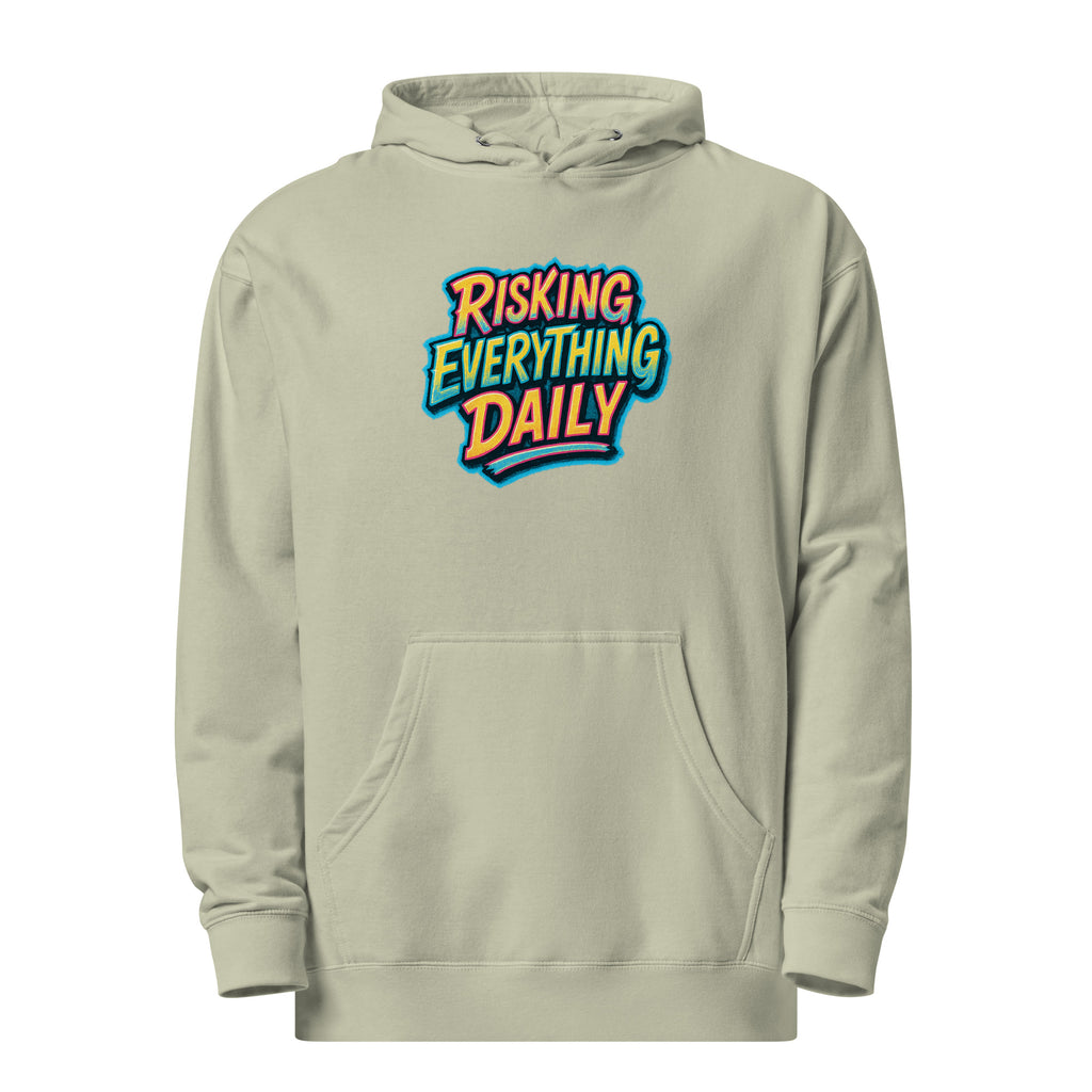 PureSarcasm sarcastic hoodie - dusty sage, front view