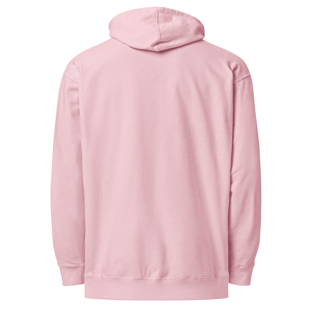 PureSarcasm sarcastic hoodie - light pink, back view