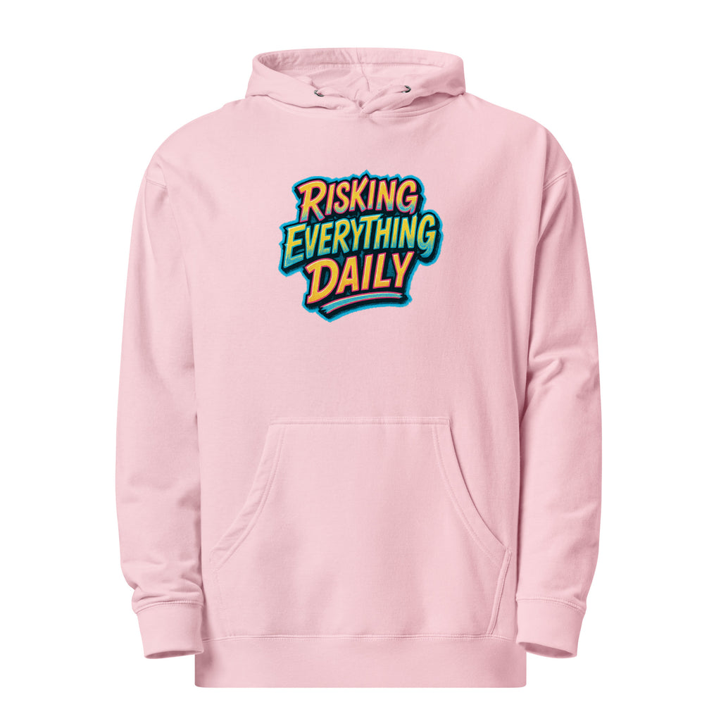 PureSarcasm sarcastic hoodie - light pink, front view