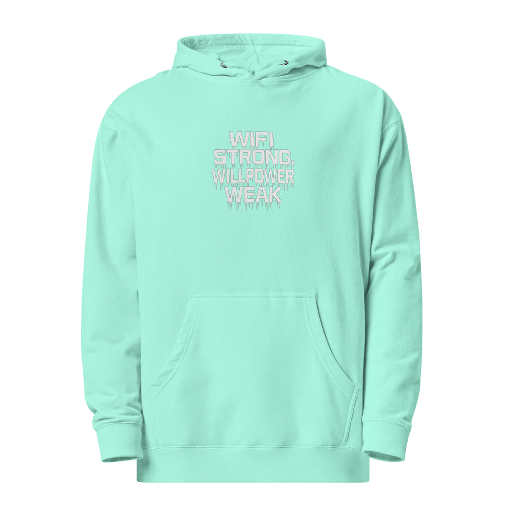 PureSarcasm sarcastic hoodie - midweight mint, front view