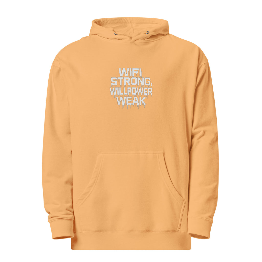 PureSarcasm sarcastic hoodie - midweight peach, front view