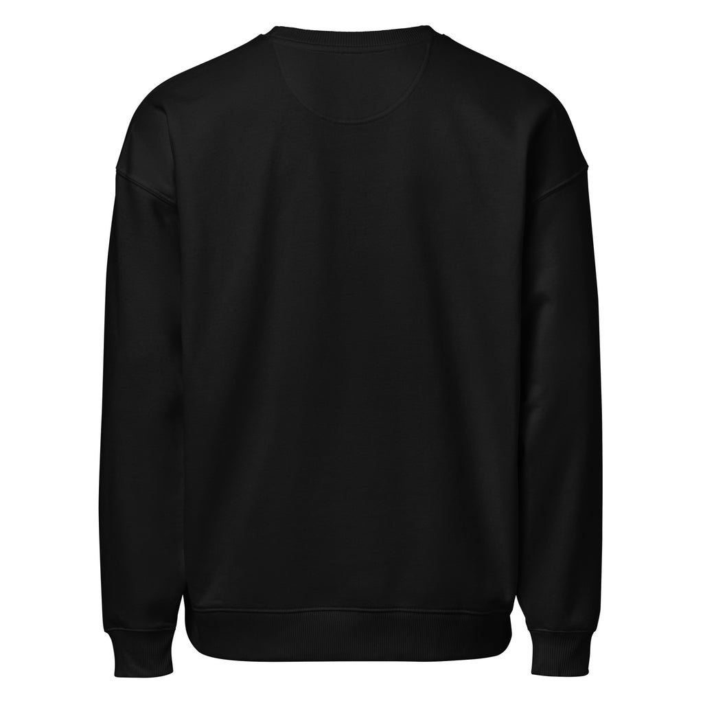 Just Here to Fill Quotas sarcastic sweatshirt - oversized black, back view