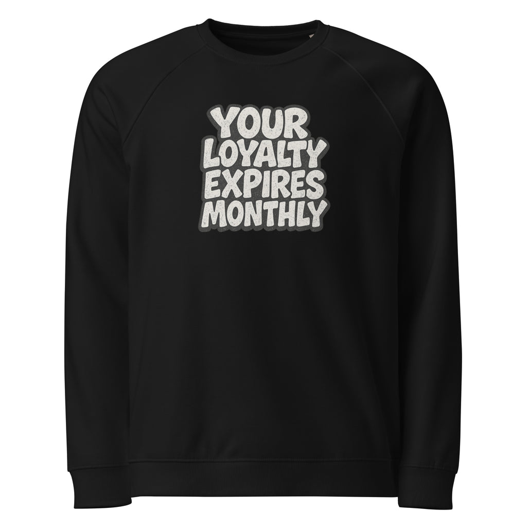 PureSarcasm sarcastic sweatshirt - raglan black, front view