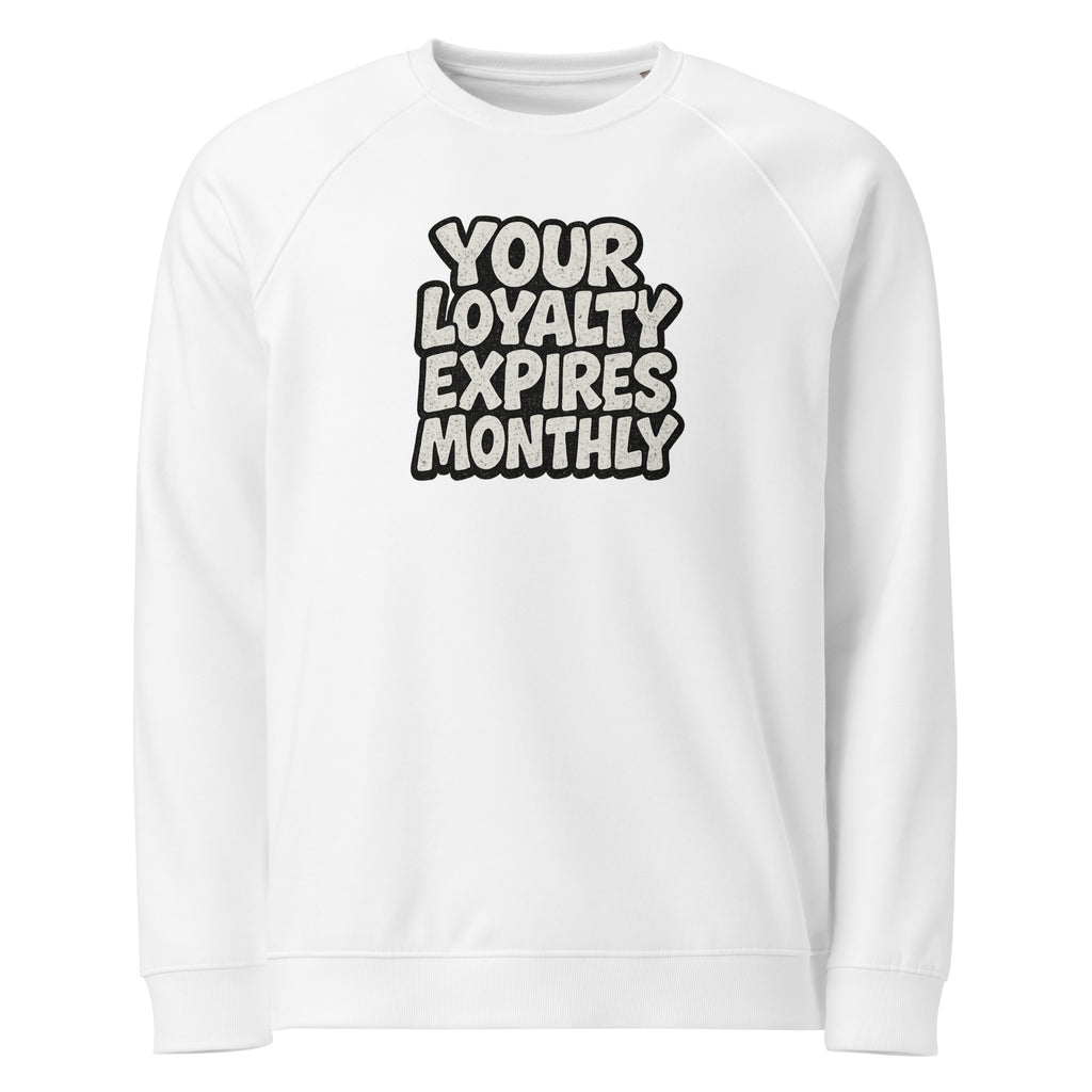 PureSarcasm sarcastic sweatshirt - raglan white, front view