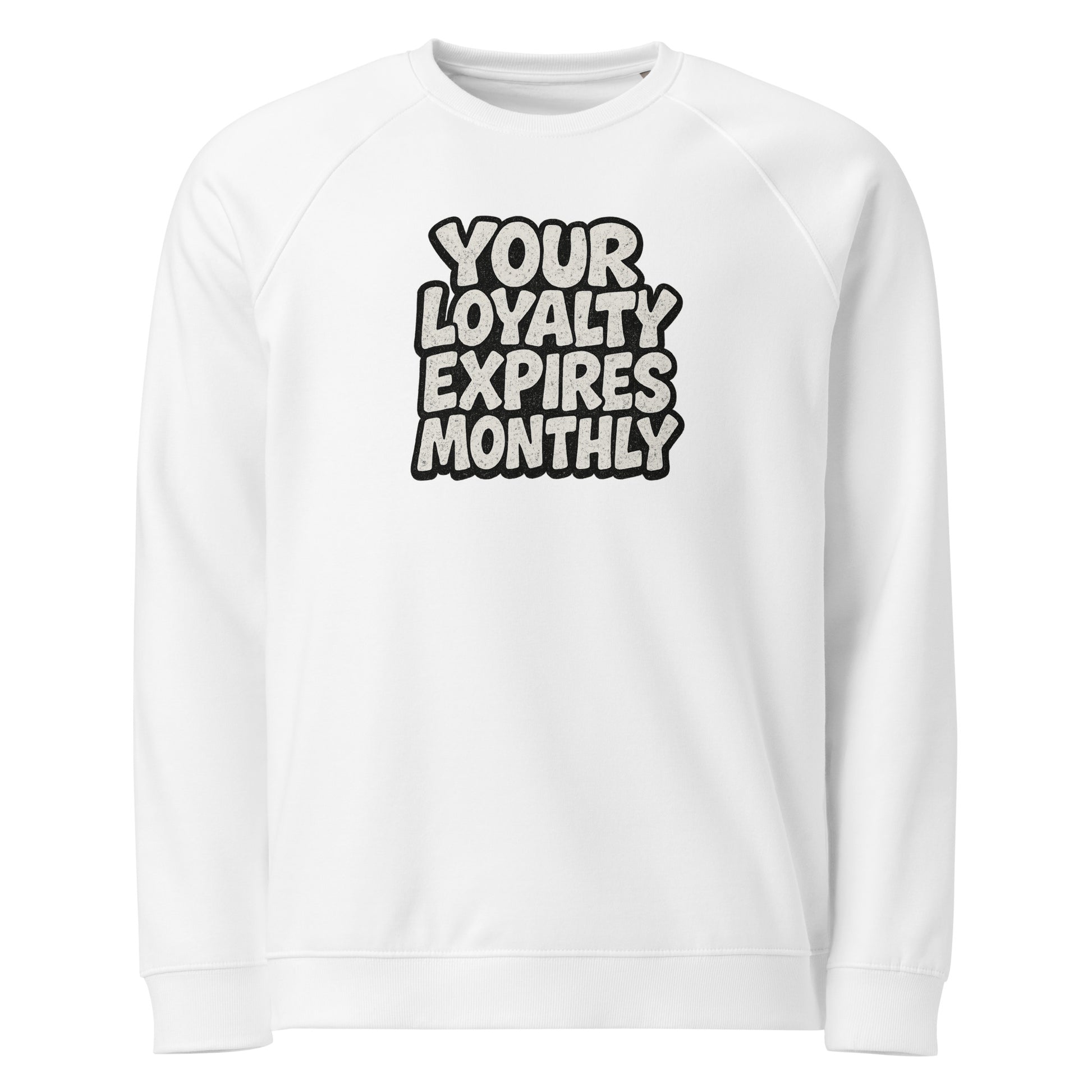 PureSarcasm sarcastic sweatshirt - raglan white, front view