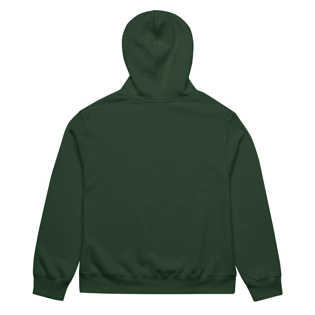My Career Is a Prank sarcastic hoodie - heavyweight forest, back view