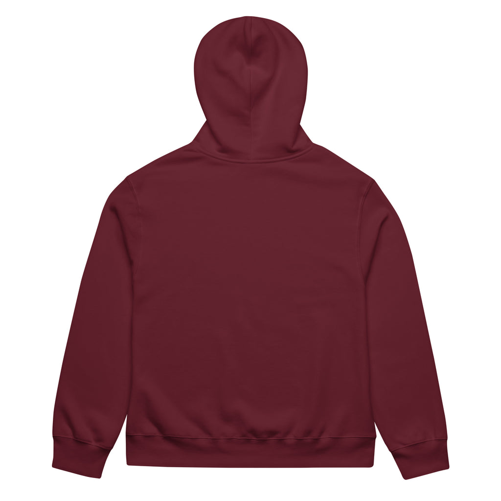My Career Is a Prank sarcastic hoodie - heavyweight maroon, back view