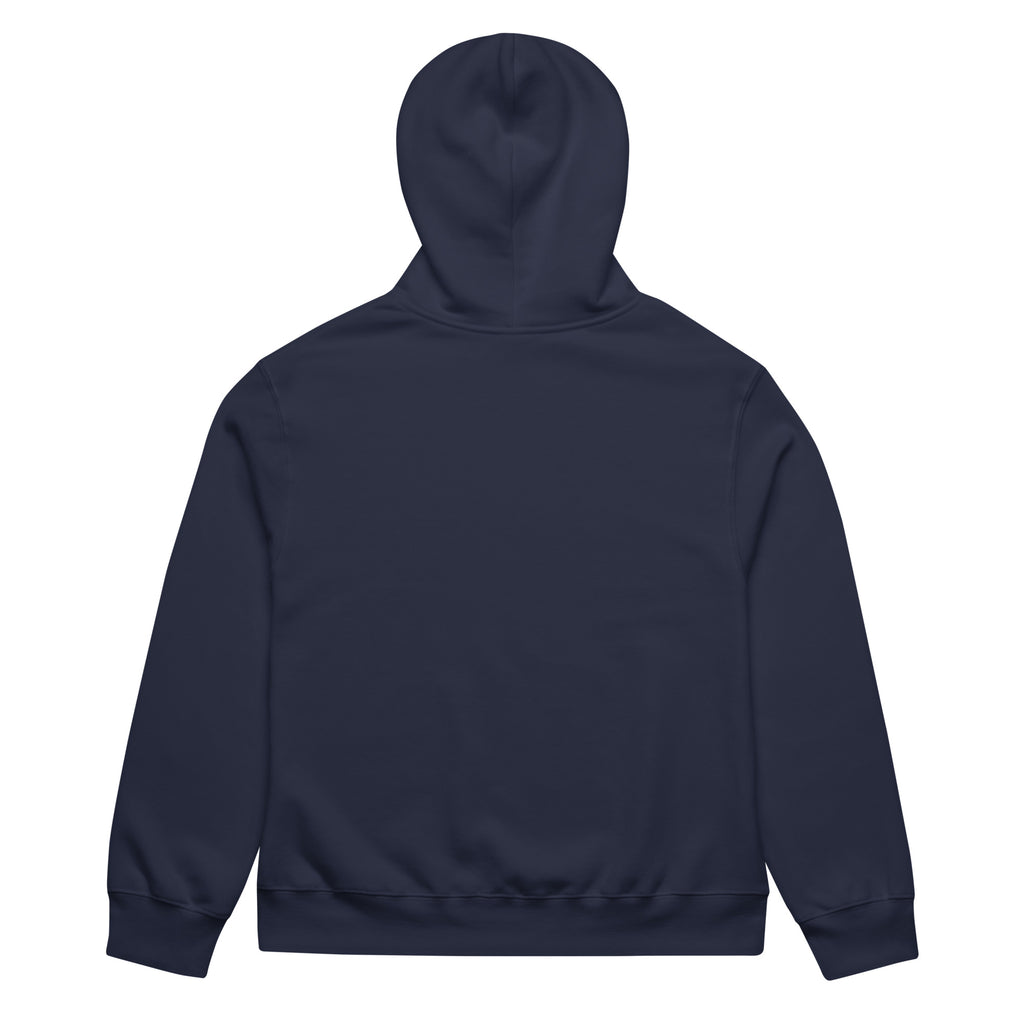 My Career Is a Prank sarcastic hoodie - heavyweight navy, back view