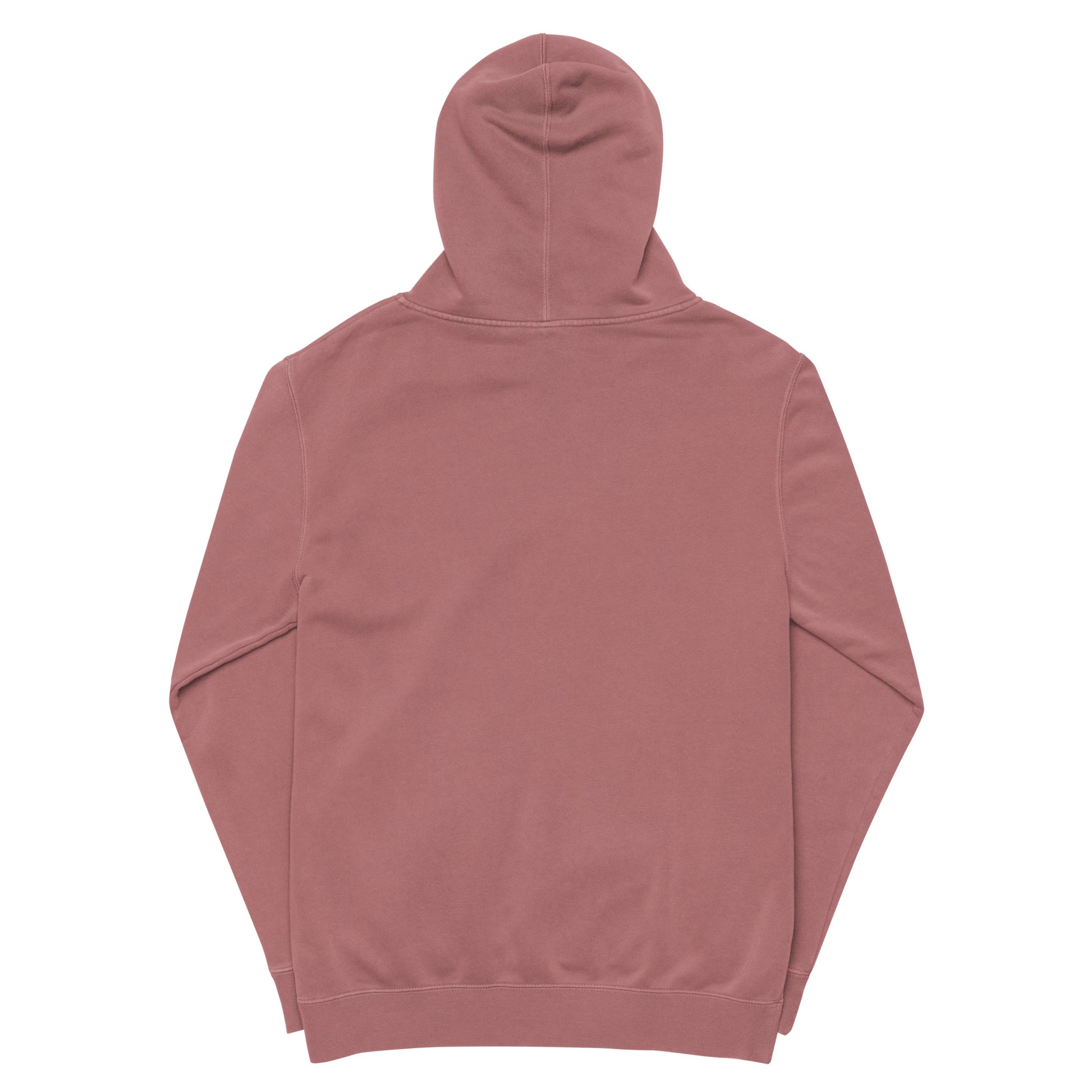 Micromanaged Into Mediocrity sarcastic hoodie - pigment maroon, back view