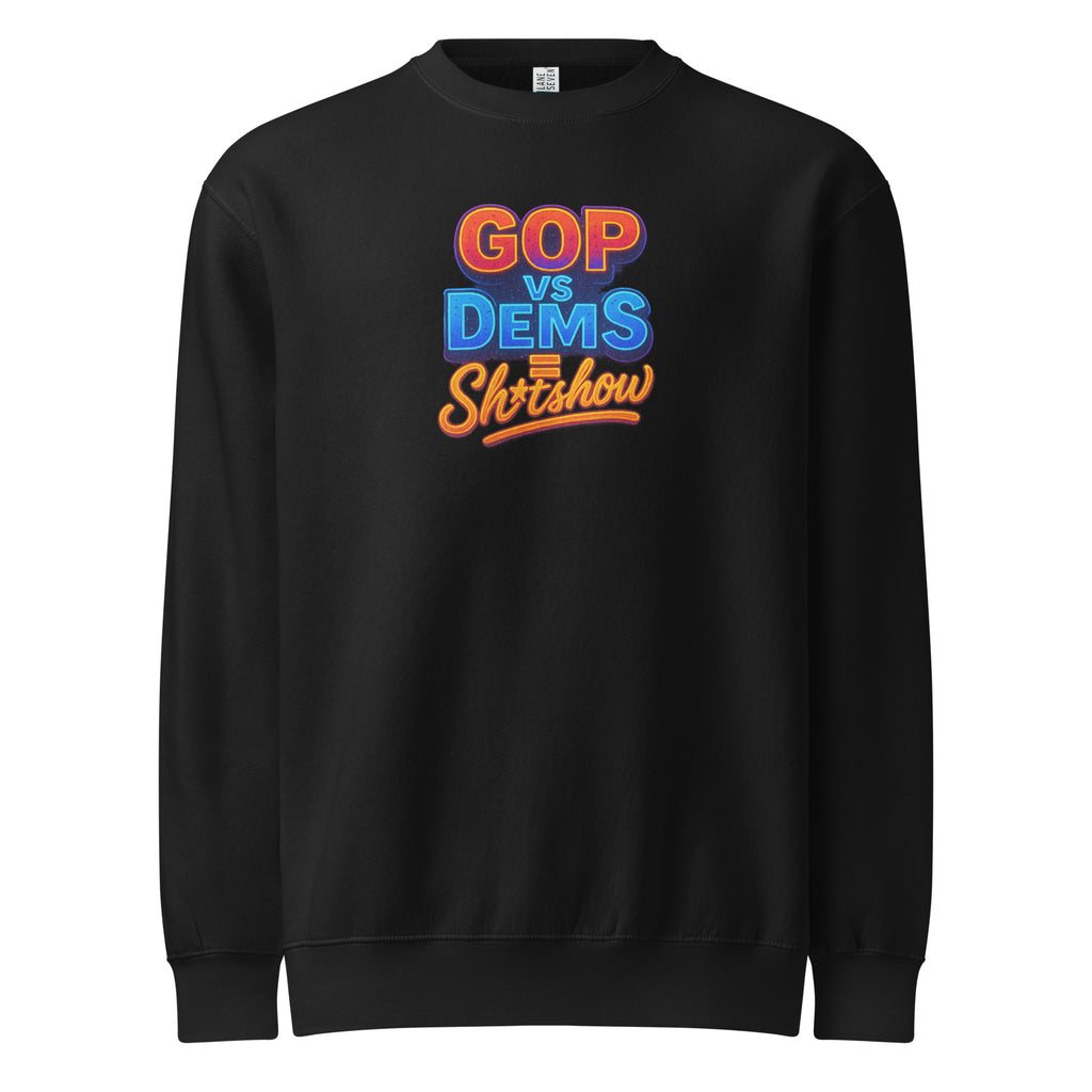 PureSarcasm sarcastic sweatshirt - neck black, front view