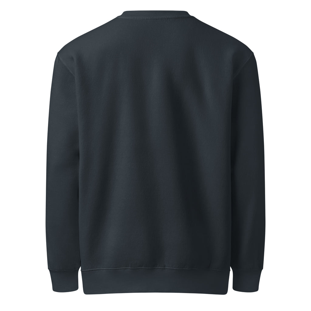 PureSarcasm sarcastic sweatshirt - neck navy, back view