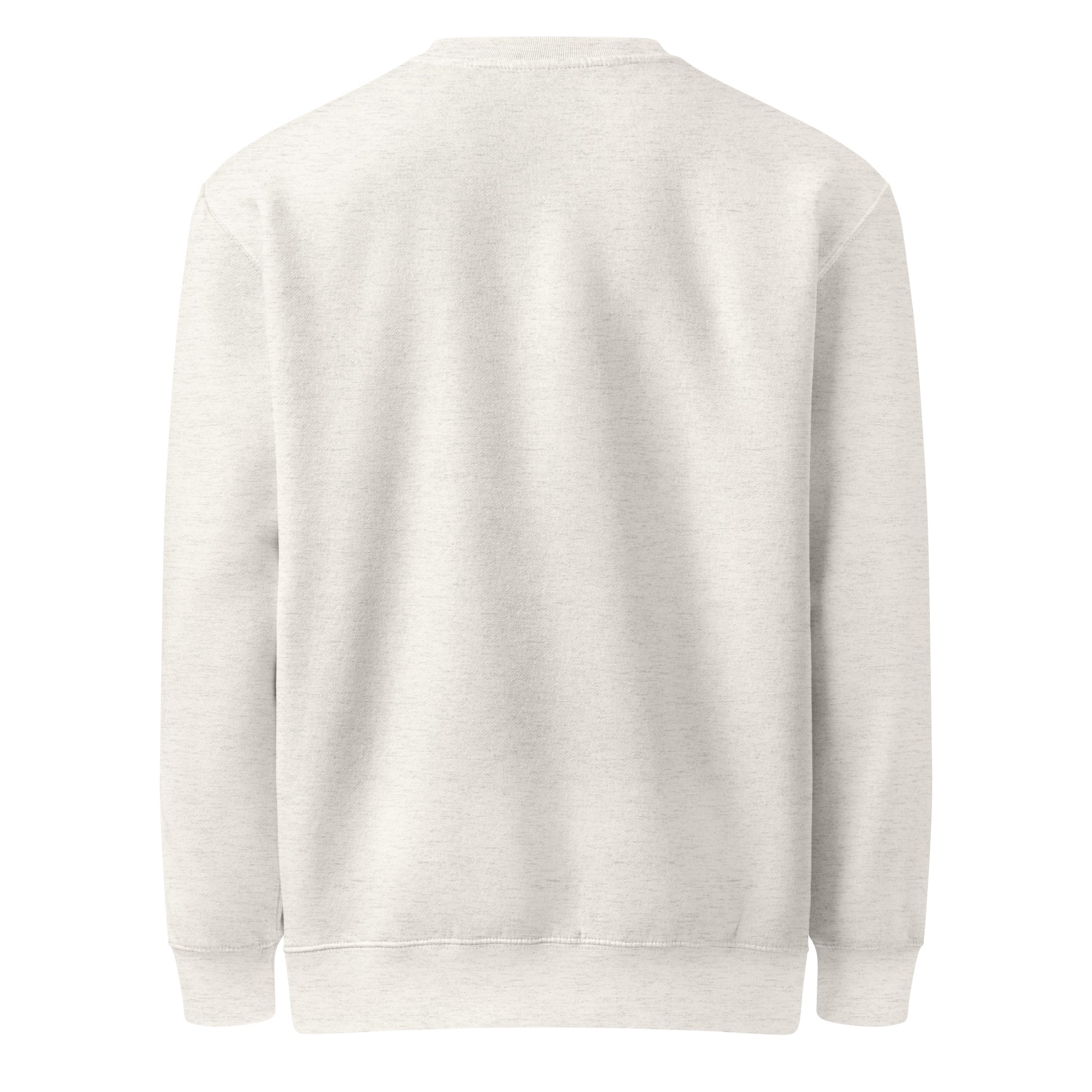 Cry Faster, Deadlines Wait sarcastic sweatshirt - oatmeal heather, back view