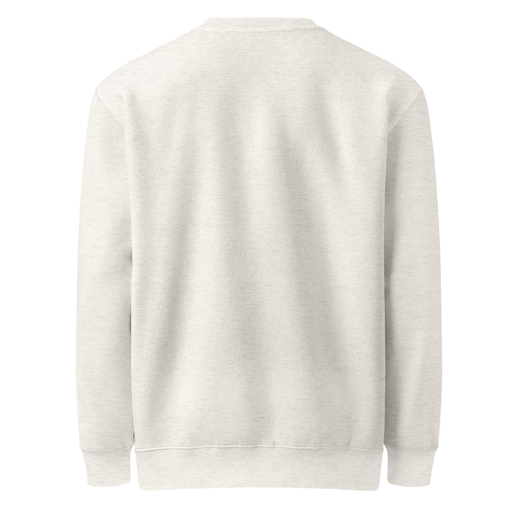 PureSarcasm sarcastic sweatshirt - oatmeal heather, back view
