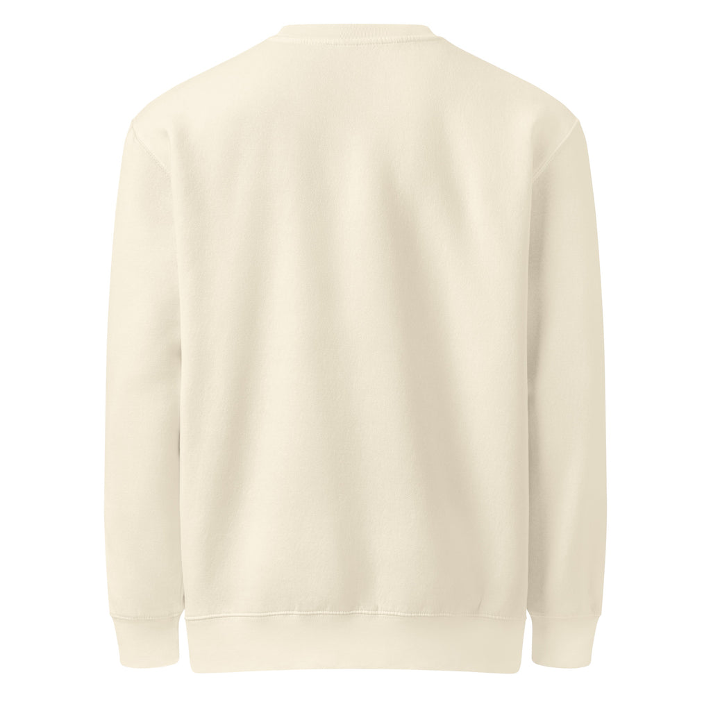 PureSarcasm sarcastic sweatshirt - neck sandshell, back view