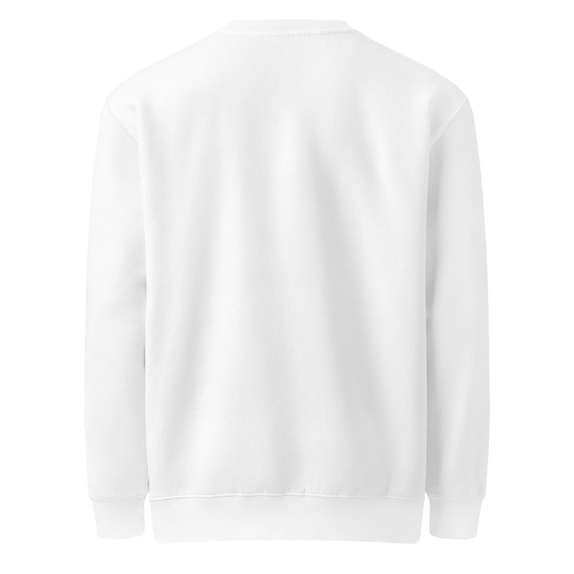 Cry Faster, Deadlines Wait sarcastic sweatshirt - neck white, back view