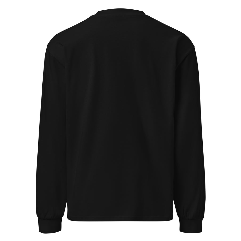 Ask Your Mom, I Quit sarcastic long sleeve shirt - black, back view