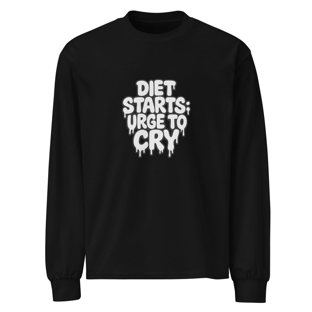 PureSarcasm sarcastic long sleeve shirt - black, front view