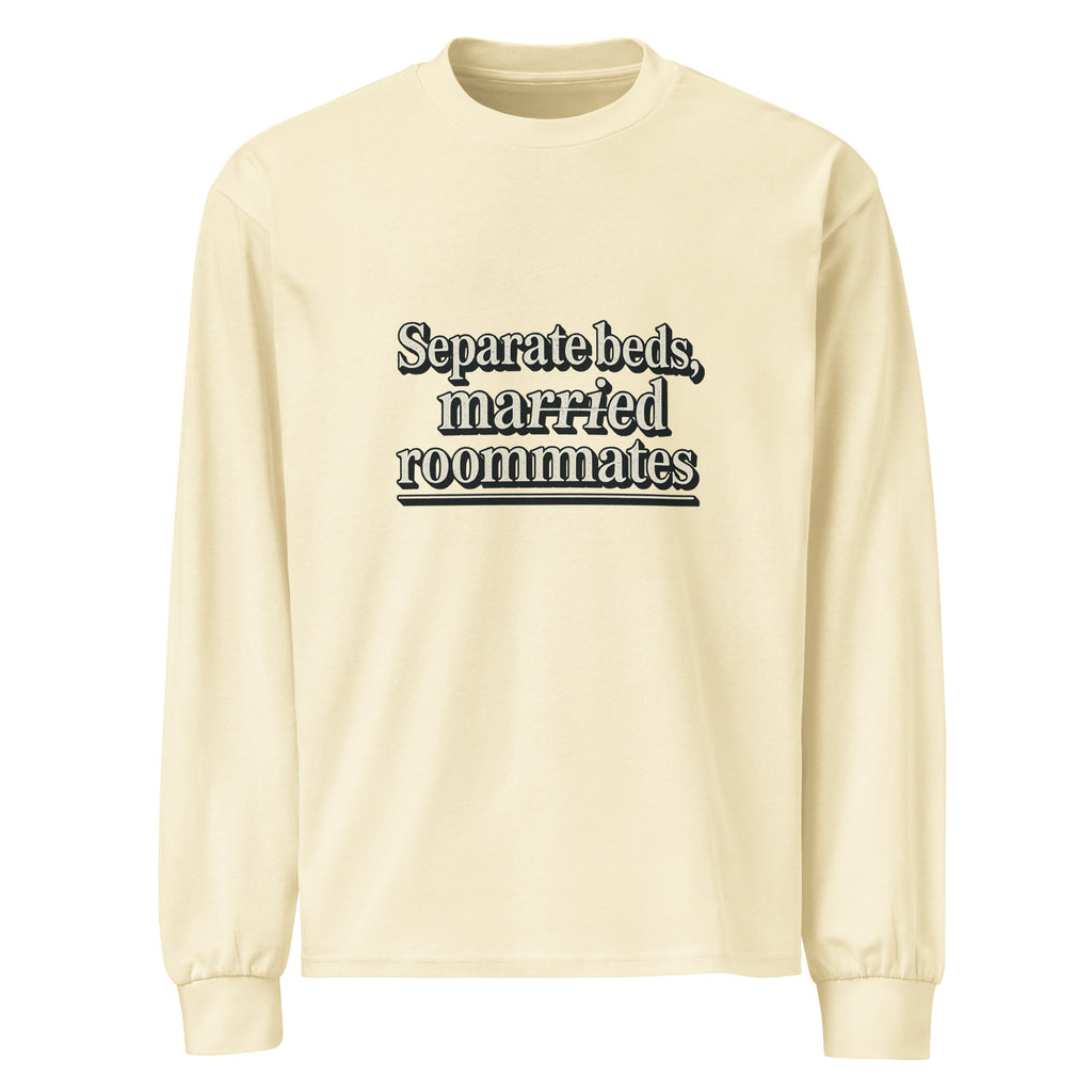 PureSarcasm sarcastic long sleeve shirt - butter, front view