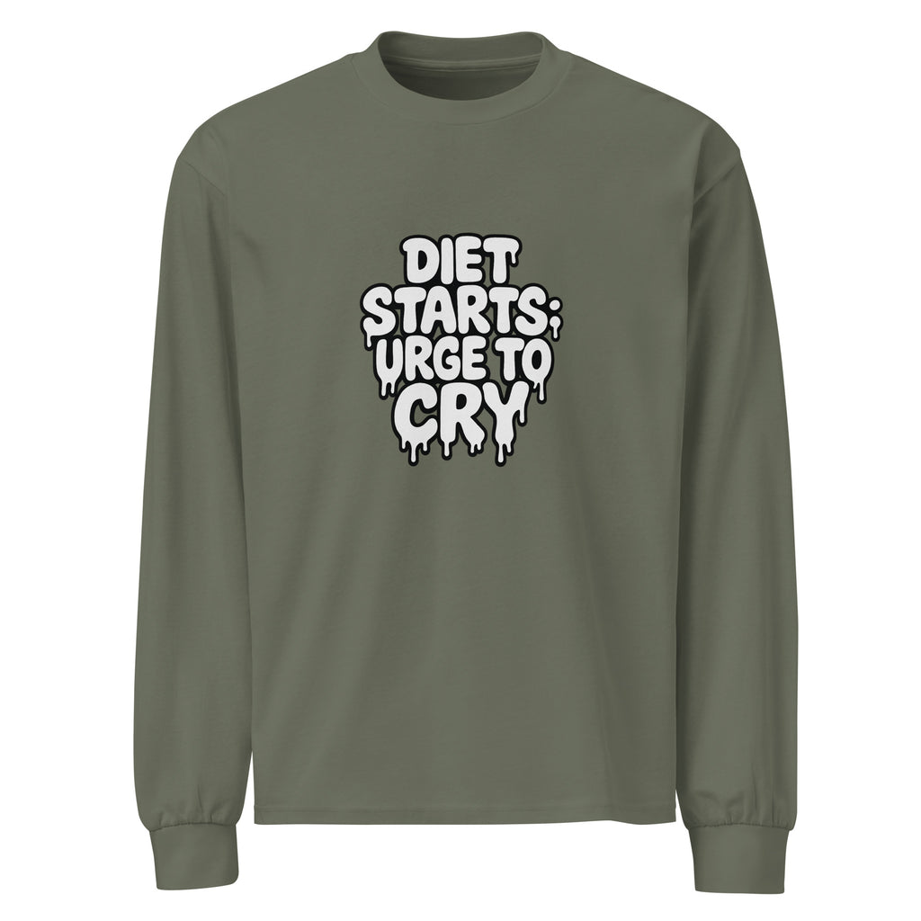 PureSarcasm sarcastic long sleeve shirt - cypress, front view