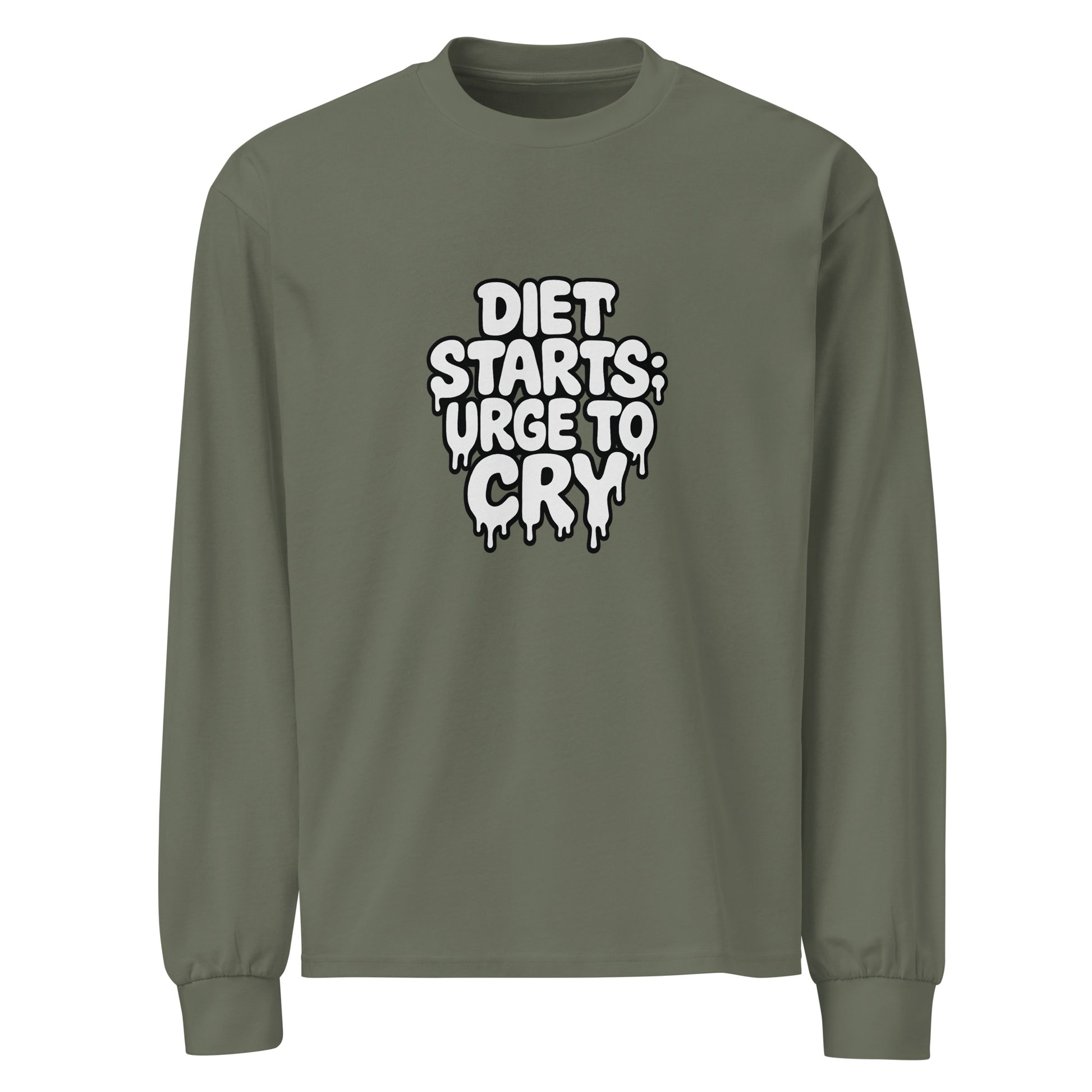 PureSarcasm sarcastic long sleeve shirt - cypress, front view
